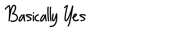 Basically Yes font preview
